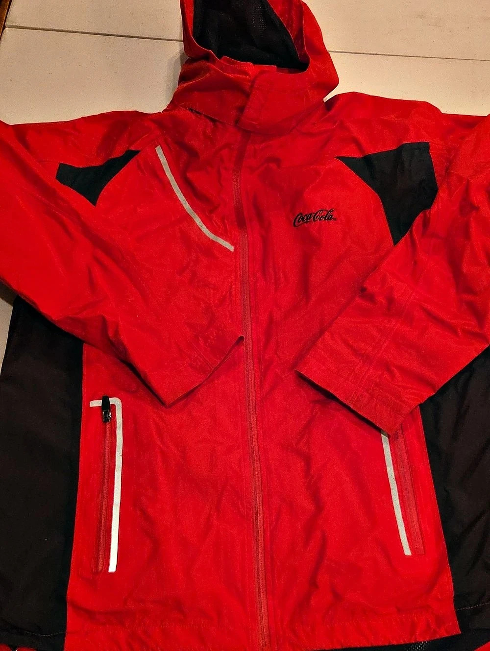Coca-Cola Color Block Windbreaker Size Large